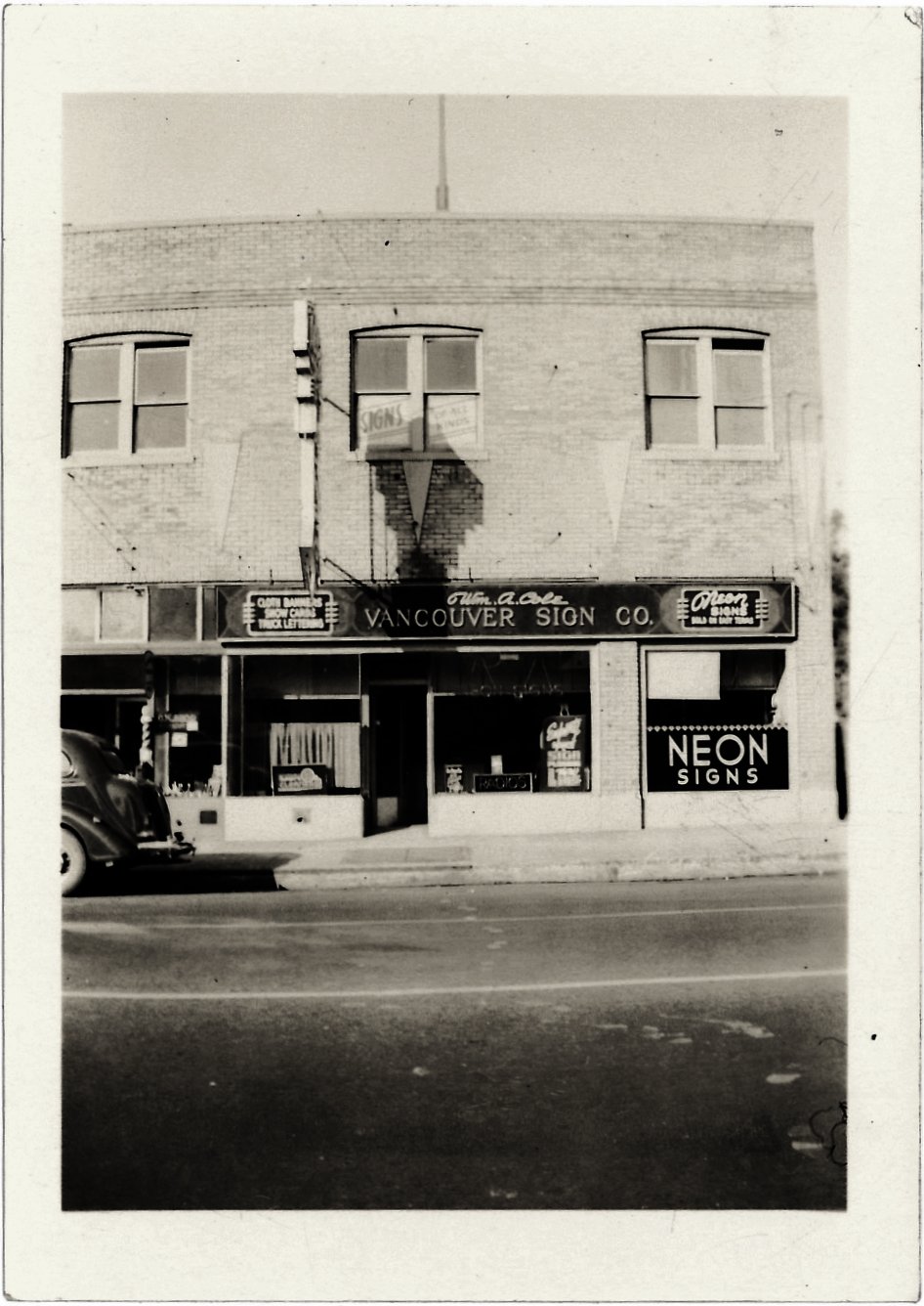 Vancouver Sign Company shop, 1930-1946