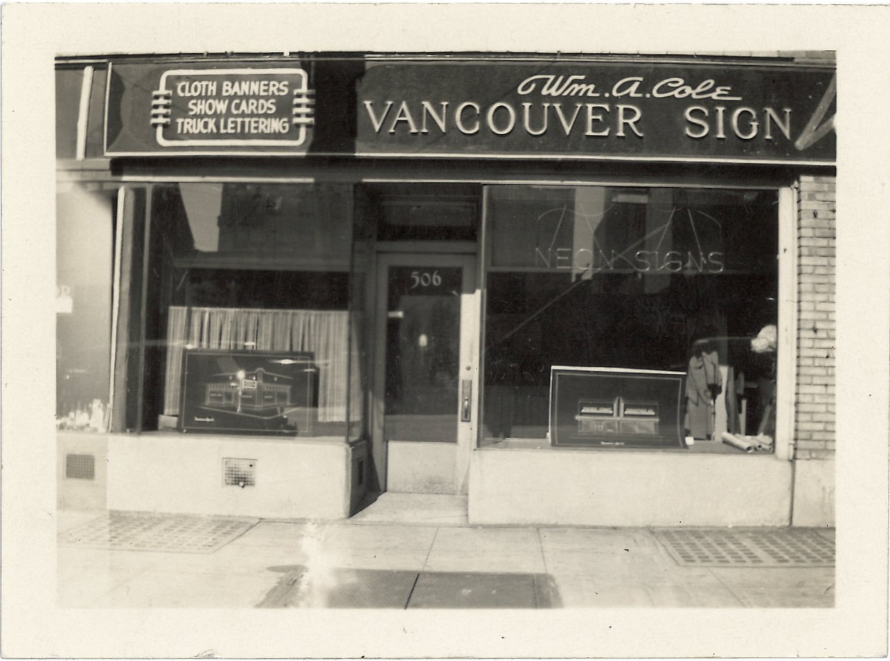 Close-up of Vancouver Sign Company neon work